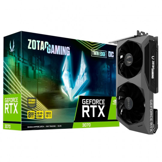 Placa de Vídeo Zotac NVIDIA GeForce RTX 3070 Twin Edge OC, 8GB, GDDR6 - ZT-A30700H-10P